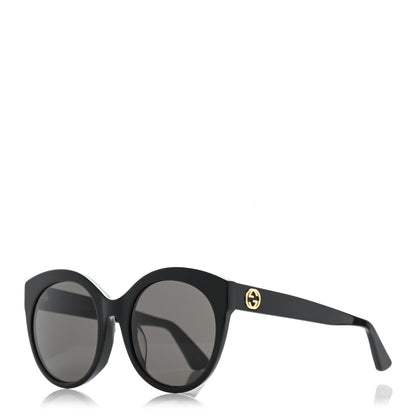 Gucci Round GG Sunglasses GG0028SA Black 1 of 8
