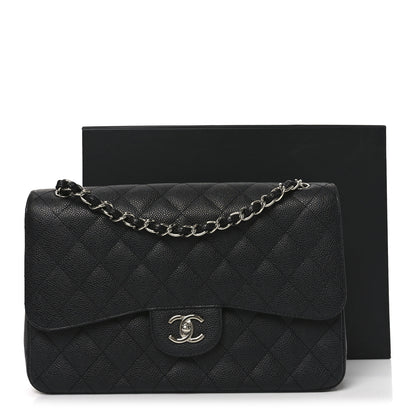 Chanel Caviar Quilted Jumbo Double Flap Black 11 of 11
