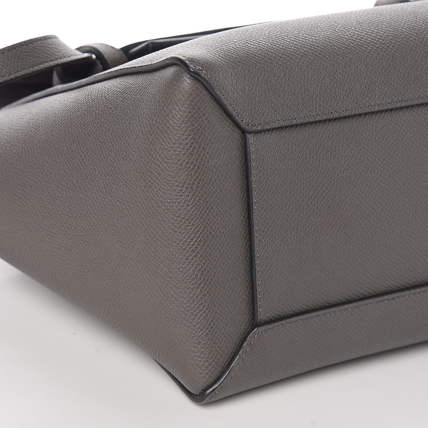 Grained Calfskin Micro Belt Bag Grey