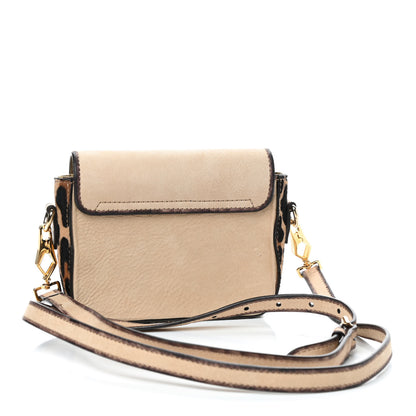 Burberry Suede Calf Hair Leopard Print Buckled Crossbody Bag 3 of 9