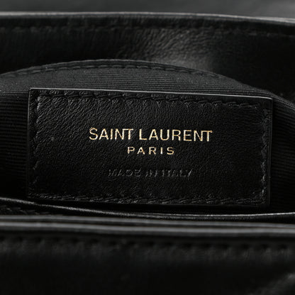 Saint Laurent Calfskin Y Quilted Monogram Toy Loulou Crossbody Bag Black 6 of 11