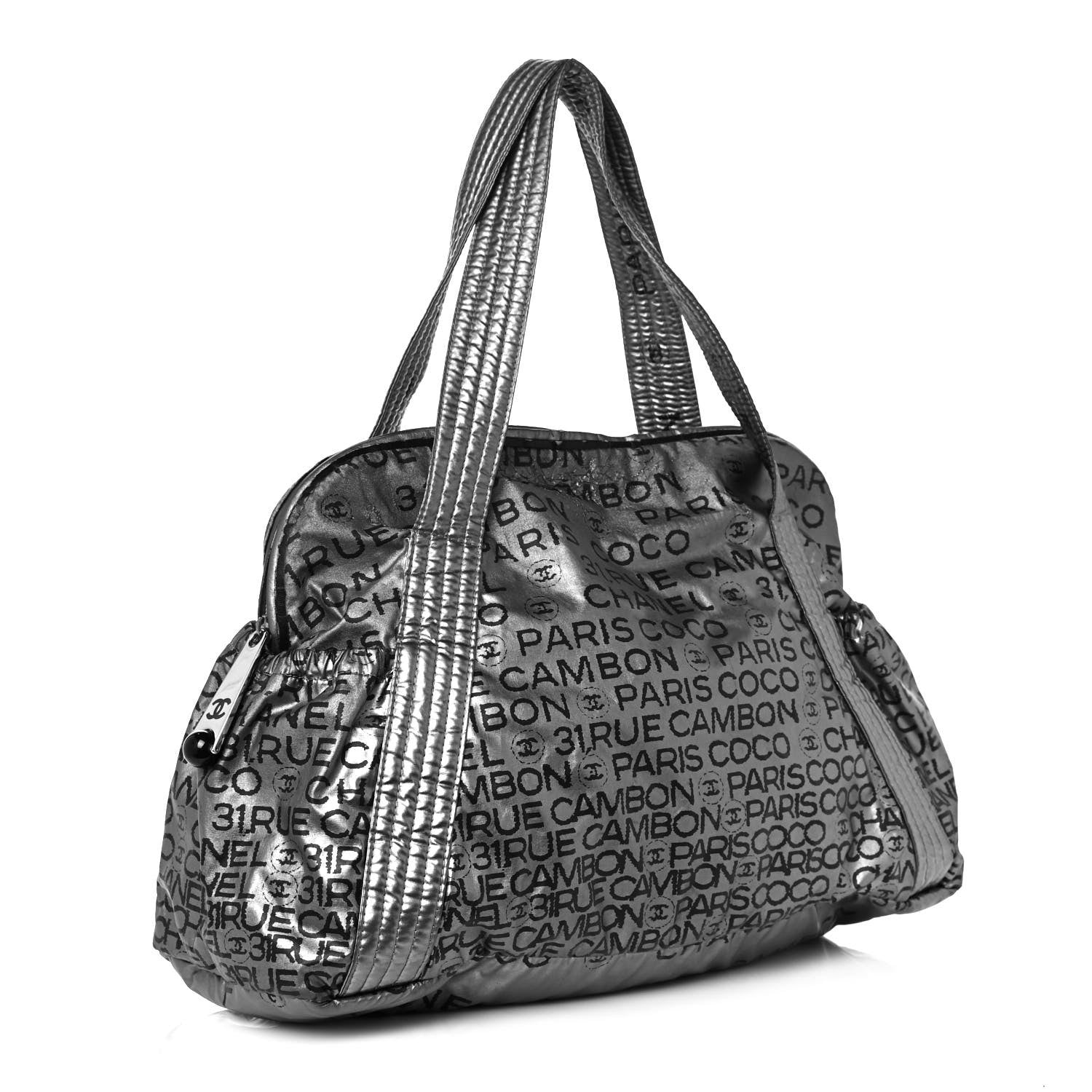 Chanel Lacquered Canvas Medium Unlimited Tote Argent Fonce 3 of 16