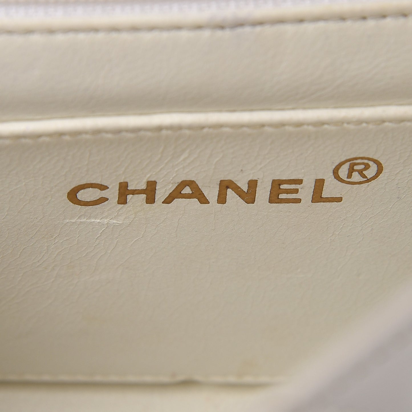 Lambskin Quilted Mini Square Flap White