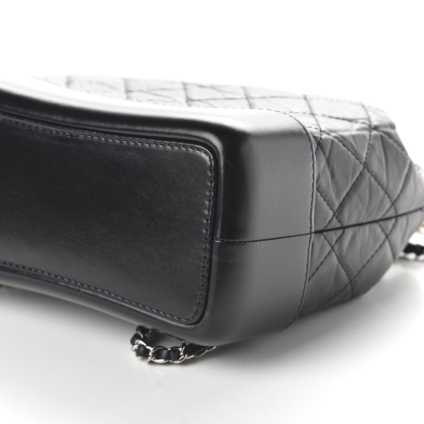 Aged Calfskin Quilted Small Gabrielle Backpack Black