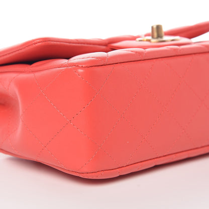 Chanel Lambskin Quilted Mini Rectangular Flap Red 8 of 10