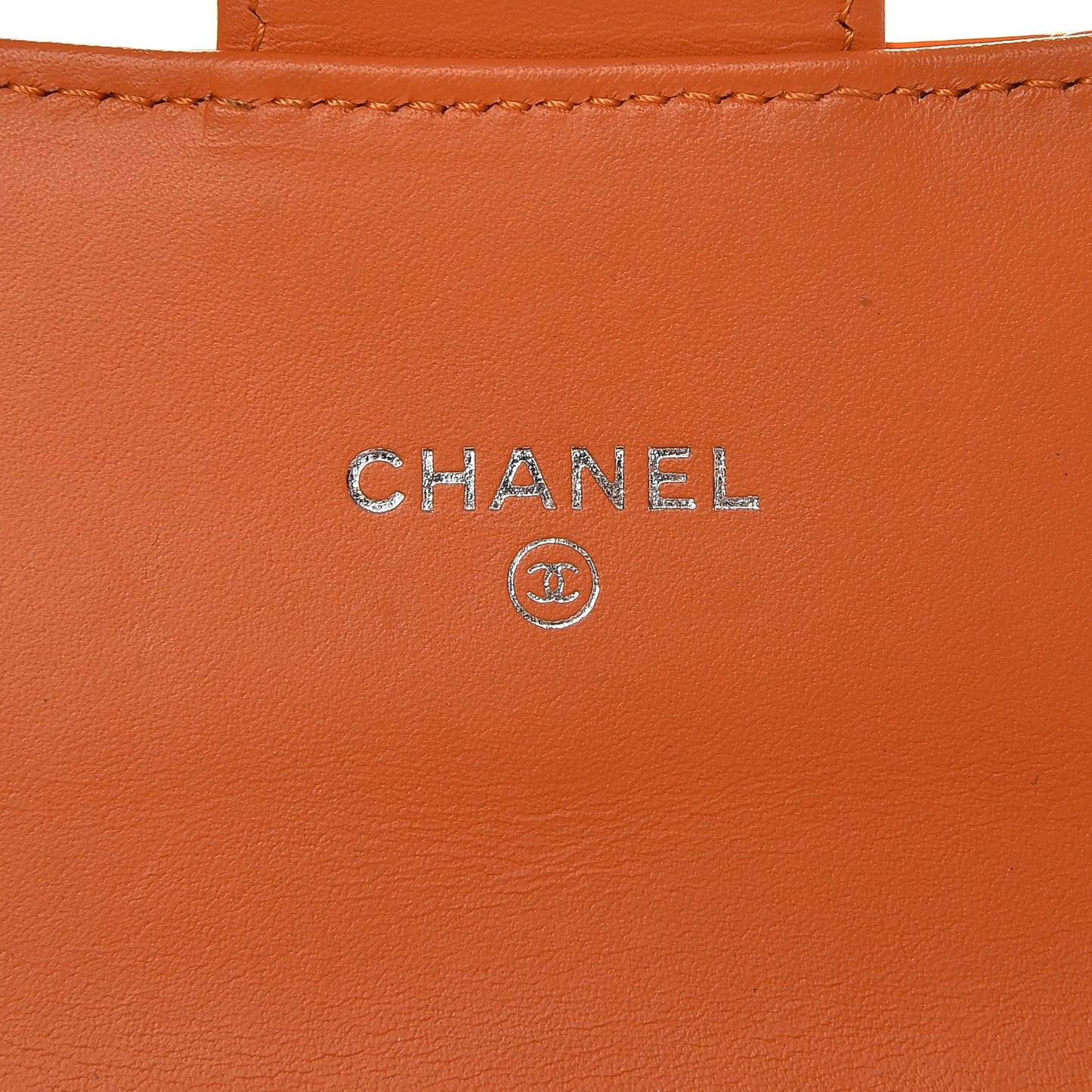 Patent Quilted Small Flap Wallet Orange