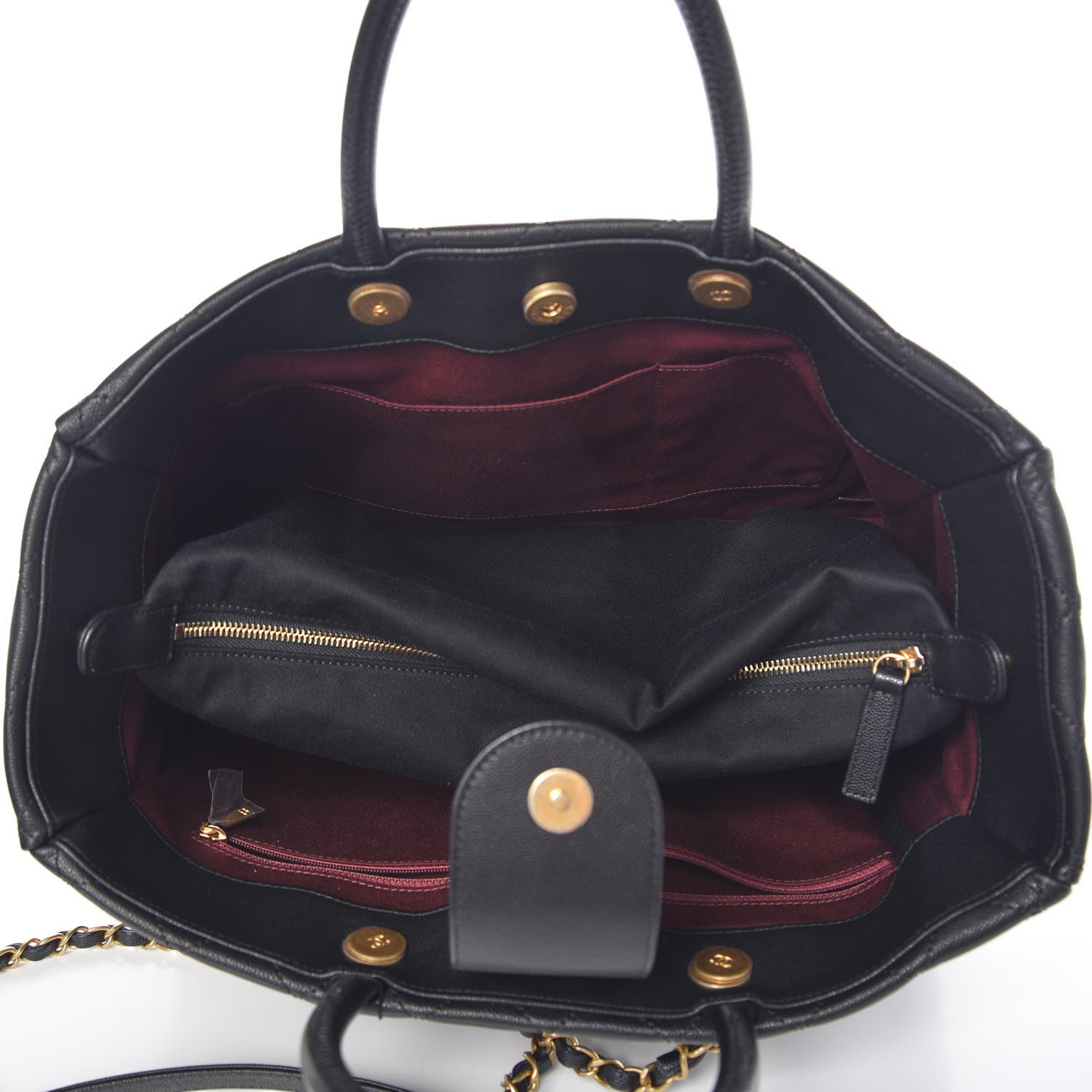 Chanel Caviar Quilted Large Coco Handle Shopping Tote Black 8 of 11