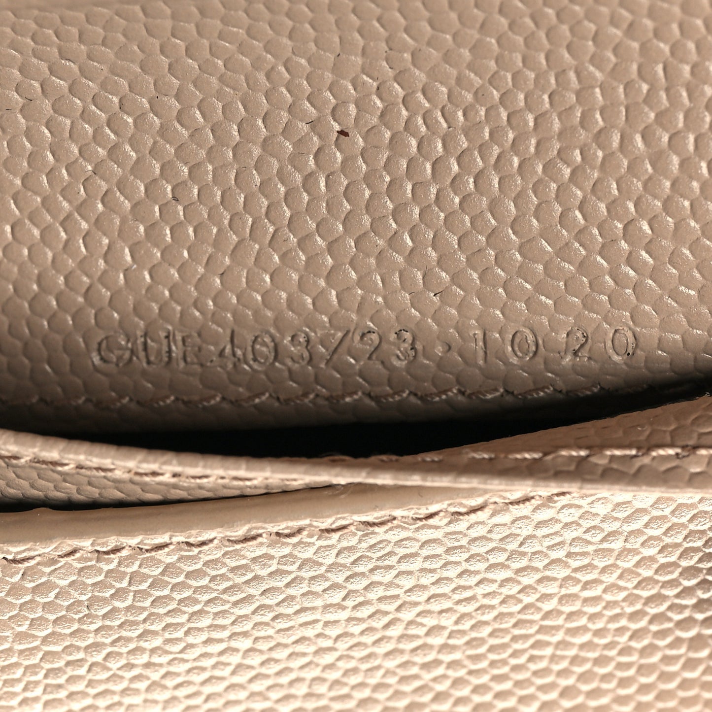 Grain De Poudre Matelasse Chevron Monogram Compact Zip Around Wallet Dark Beige