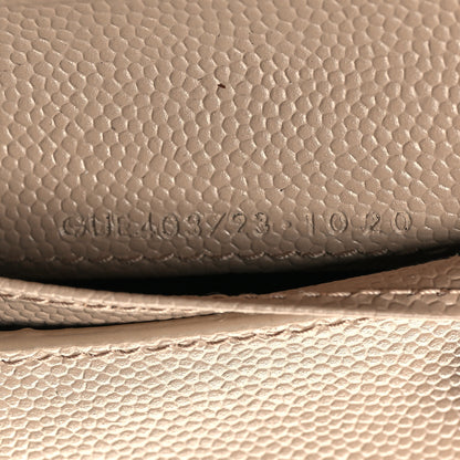 Saint Laurent Grain De Poudre Matelasse Chevron Monogram Compact Zip Around Wallet Dark Beige 8 of 8