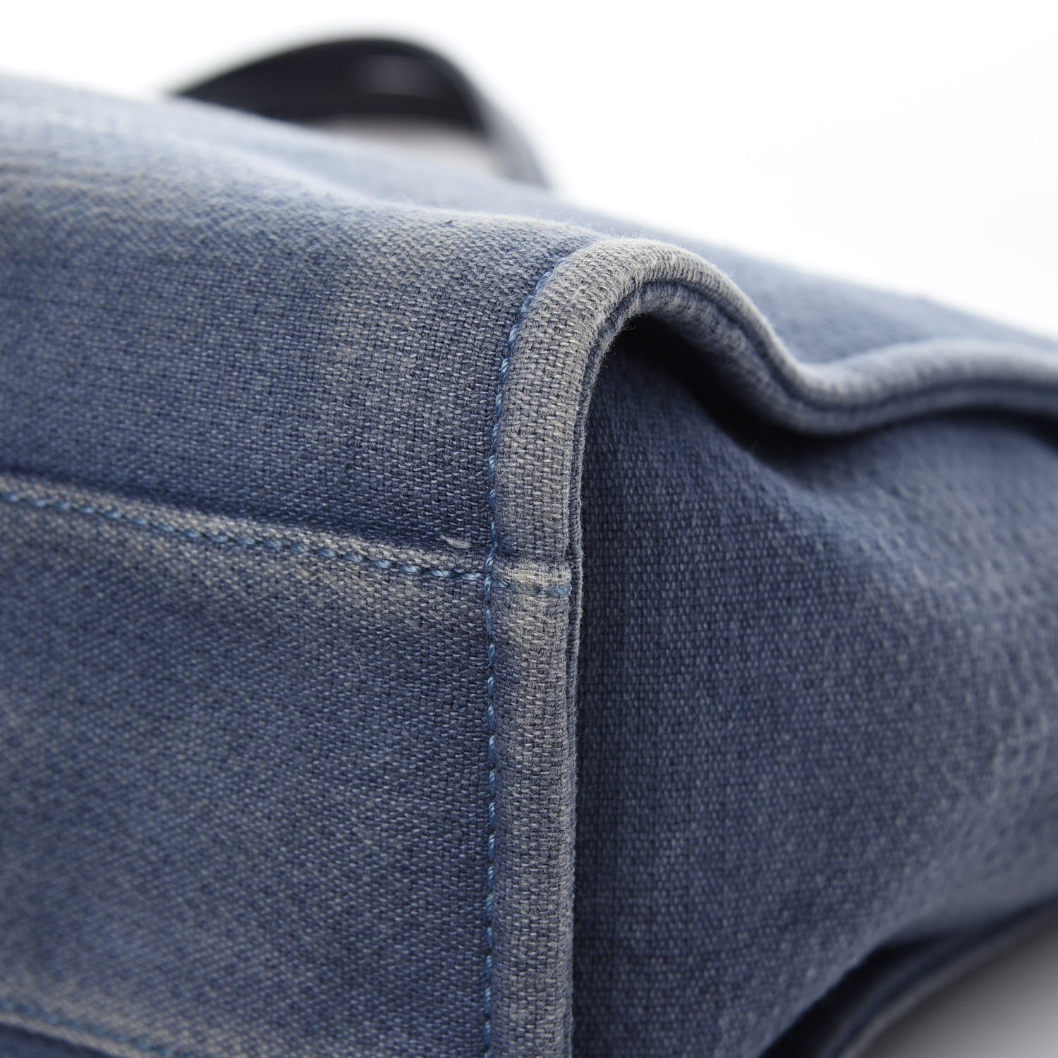Chanel Canvas Small Deauville Tote Denim Blue 10 of 12