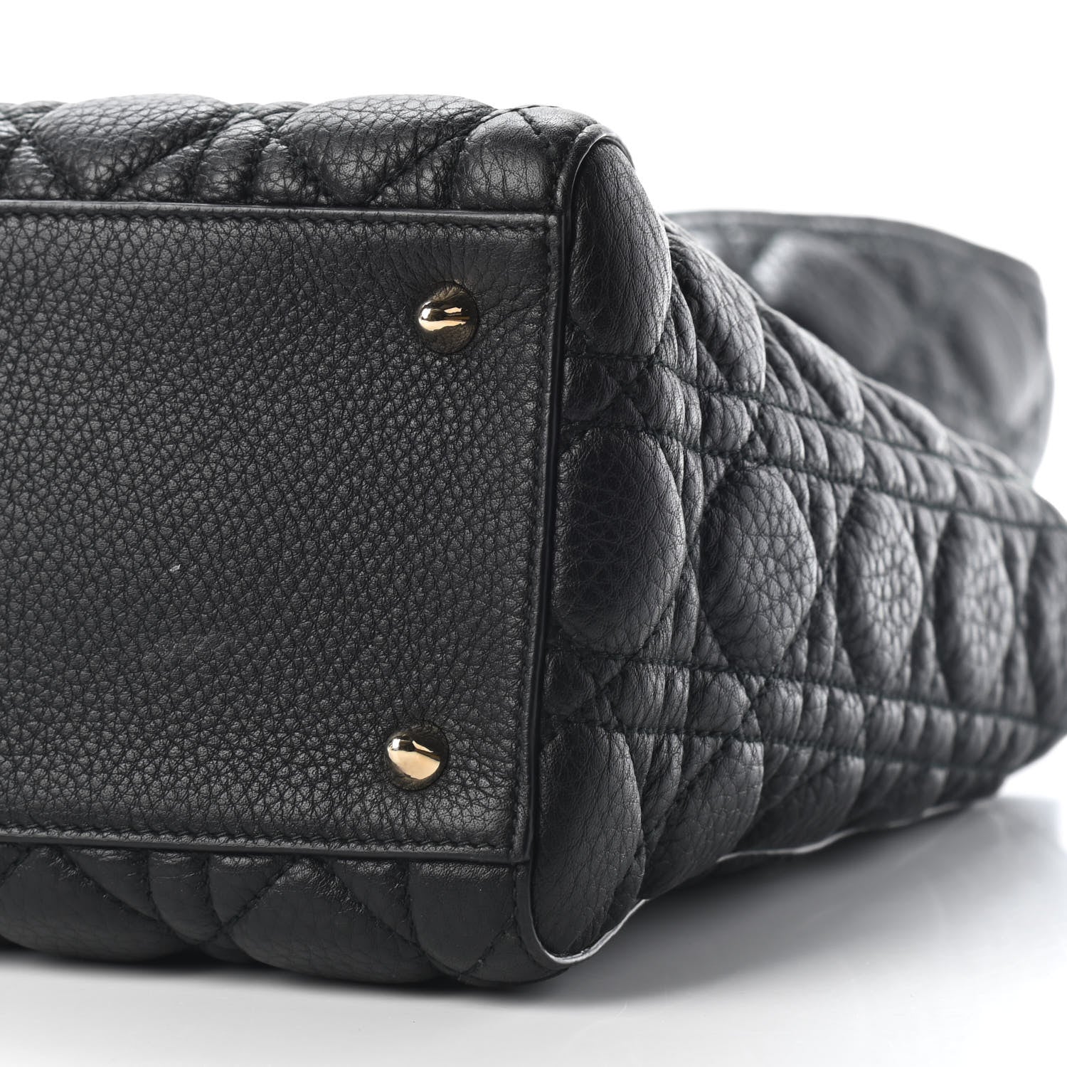 Christian Dior Grained Calfskin Cannage Medium Supple Lady Dior Black 8 of 9