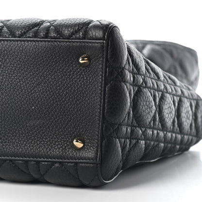 Christian Dior Grained Calfskin Cannage Medium Supple Lady Dior Black 8 of 9