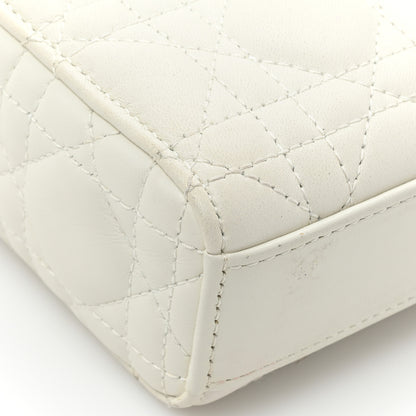 Christian Dior Lambskin Cannage Medium Lady D-Joy White 15 of 20