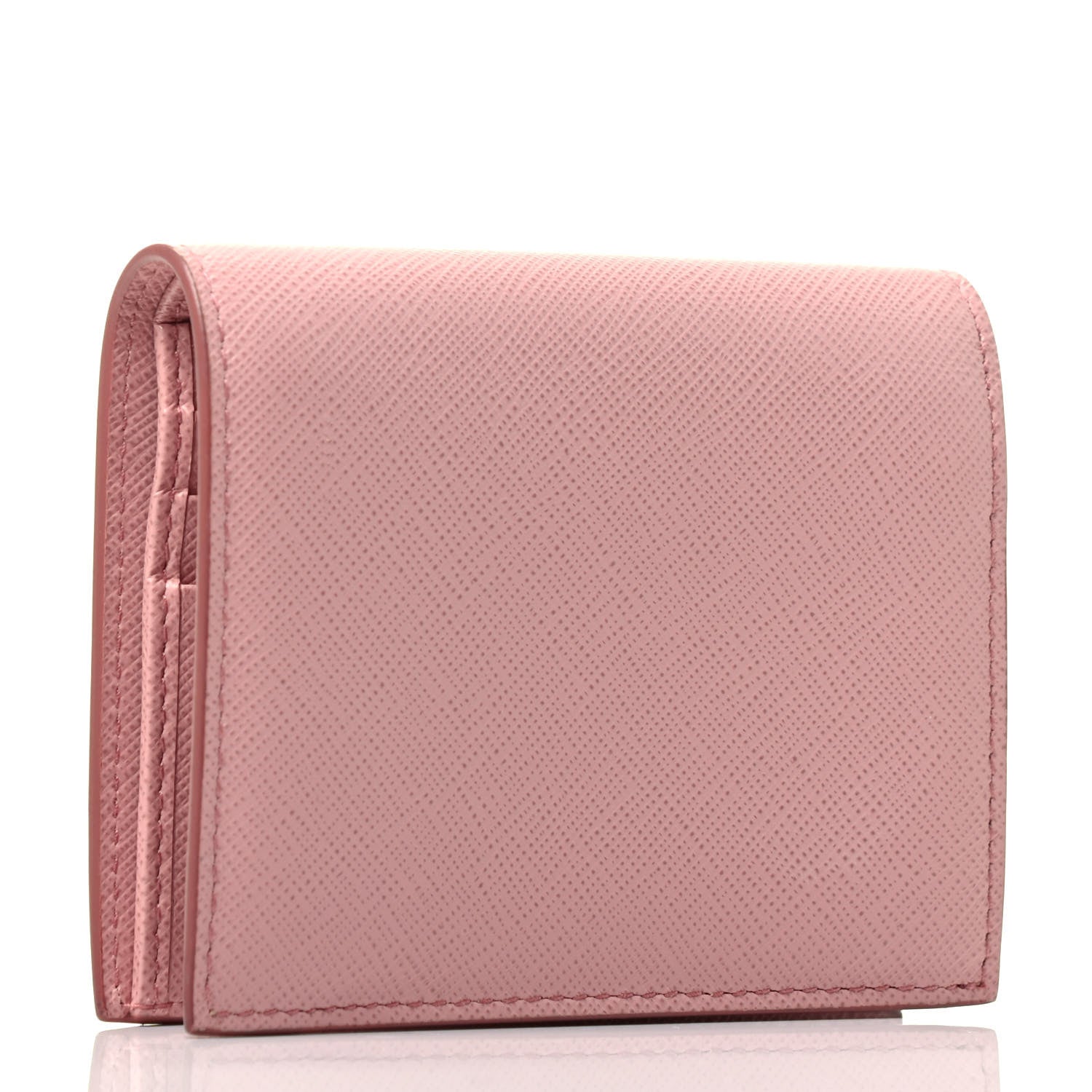 Prada Saffiano Shine Monochrome Bi-Fold Wallet Petalo 2 of 4