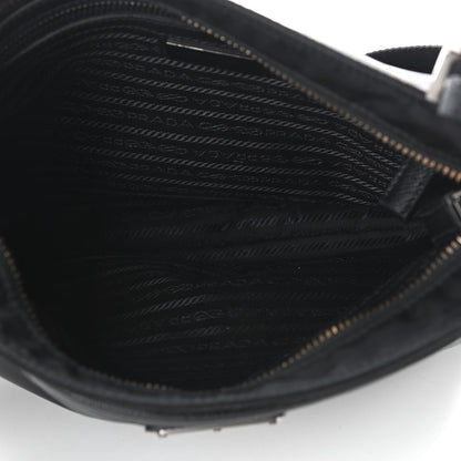 Prada Re-Nylon Saffiano Pocket Flat Messenger Bag Black 4 of 8