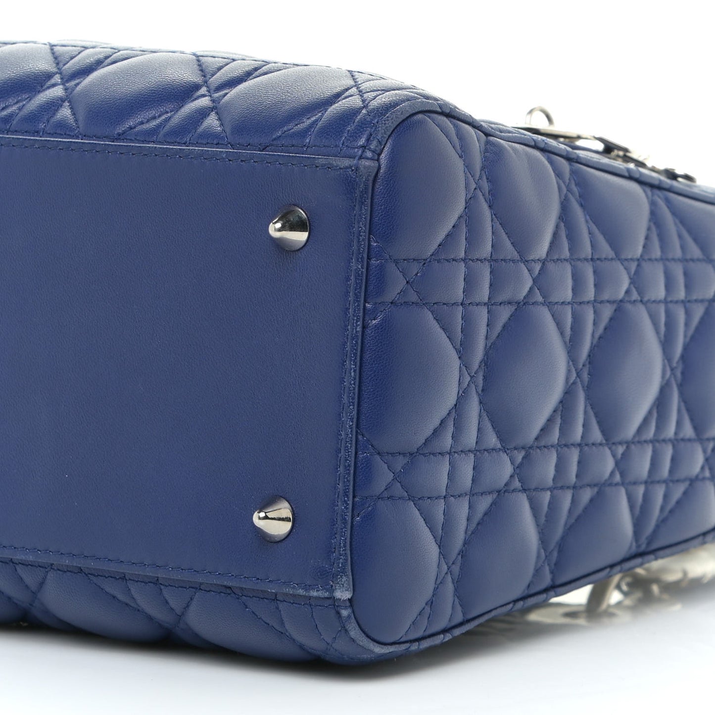 Lambskin Cannage Medium Lady Dior Blue