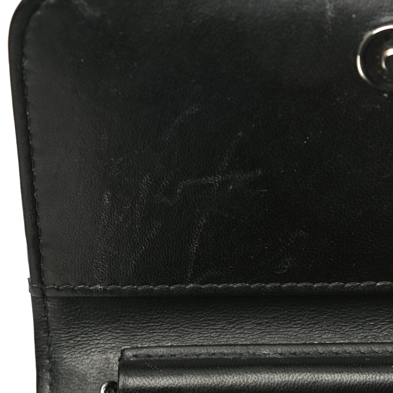 Chanel Lambskin Quilted Mini Wallet On Chain WOC Black 11 of 13