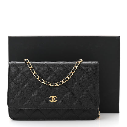 Chanel Caviar Quilted Wallet On Chain WOC Black 12 of 12