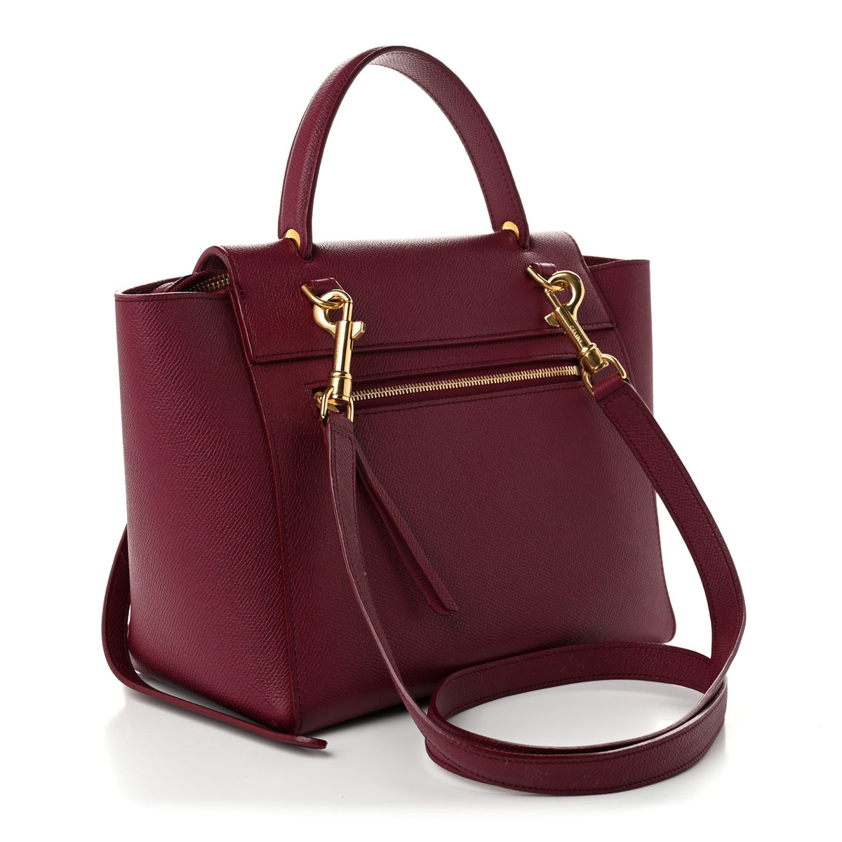 Grained Calfskin Micro Belt Bag Plum