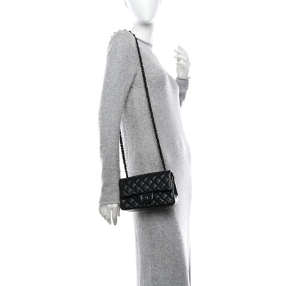 Chanel Lambskin Quilted Mini Rectangular Flap So Black 2 of 12