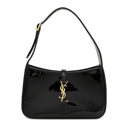 Saint Laurent Patent Le 5 A 7 Hobo Black 1 of 13