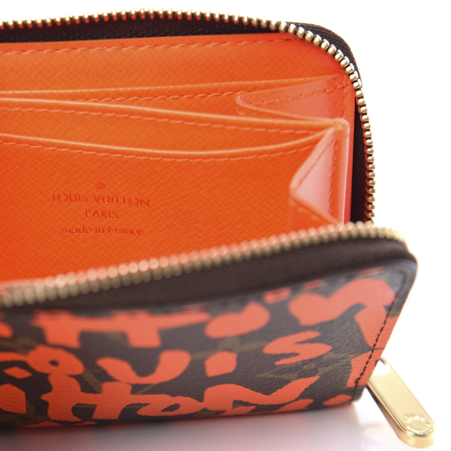 Louis Vuitton Monogram Graffiti Zippy Coin Purse Orange 6 of 8