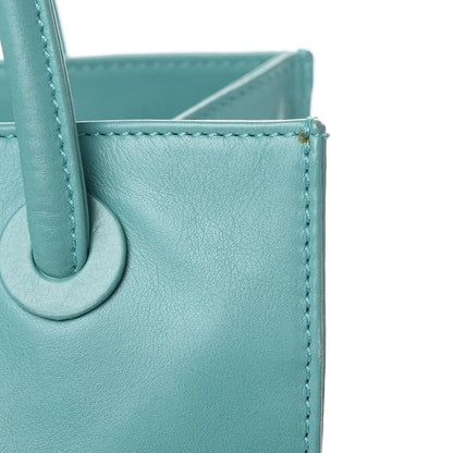 Chanel Lambskin CC Stitched Tote Turquoise 17 of 21