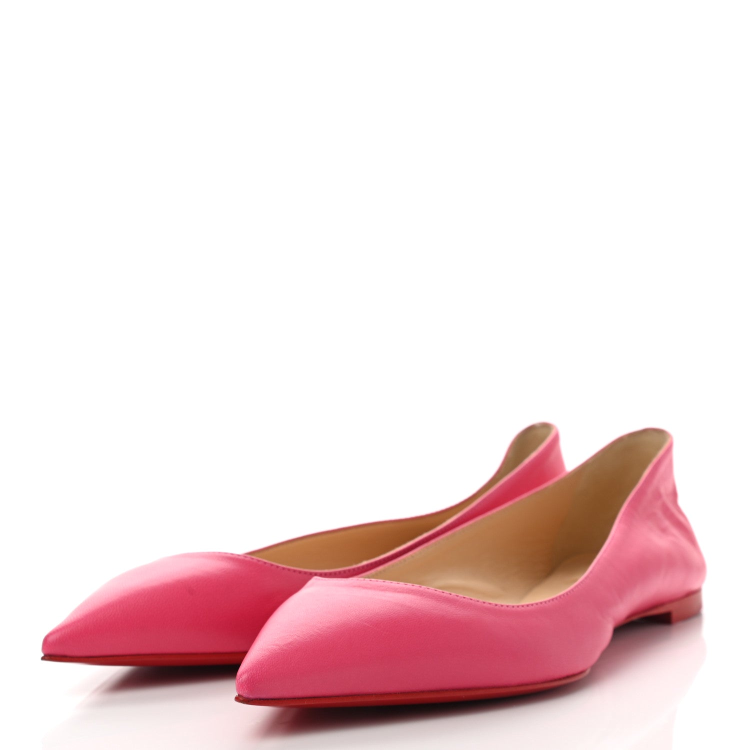 Christian Louboutin Shiny Nappa Ballalla Flats 38.5 Darling 3 of 7