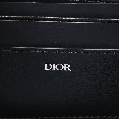 Christian Dior Oblique Jacquard Grained Calfskin Toiletry Pouch Blue Black 6 of 8