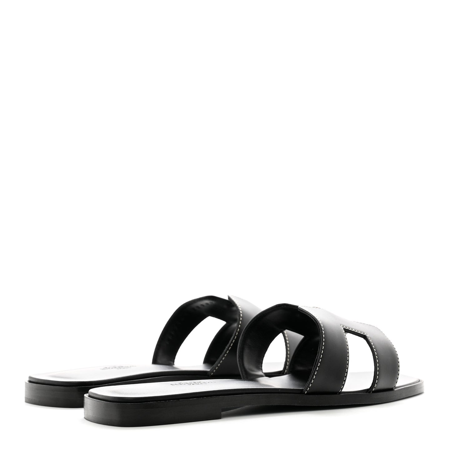 Box Calfskin Oran Sandals 37.5 Black