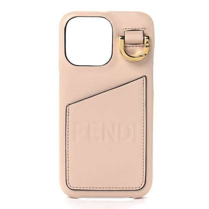 Fendi Nappa Logo Card Holder iPhone 13 Case Light Rose 1 of 10