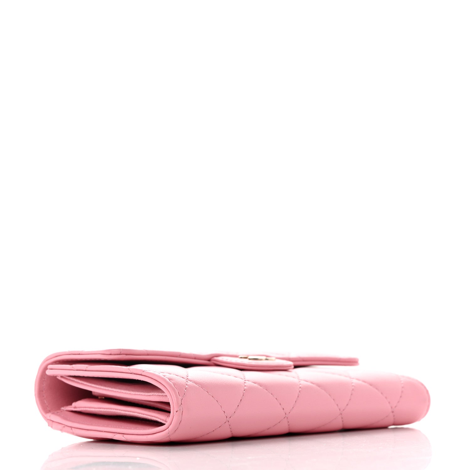Chanel Lambskin Quilted Medium Flap Wallet Pink 4 of 8
