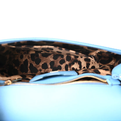 Dolce & Gabbana Dauphine Calfskin Medium Miss Sicily Satchel Light Blue 6 of 11