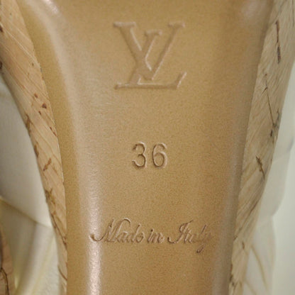 Louis Vuitton Leather Porto Cervo Slingback Heels White 36 5 of 7
