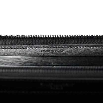 Saint Laurent Calfskin Fragment Zip Around Wallet Black 6 of 8