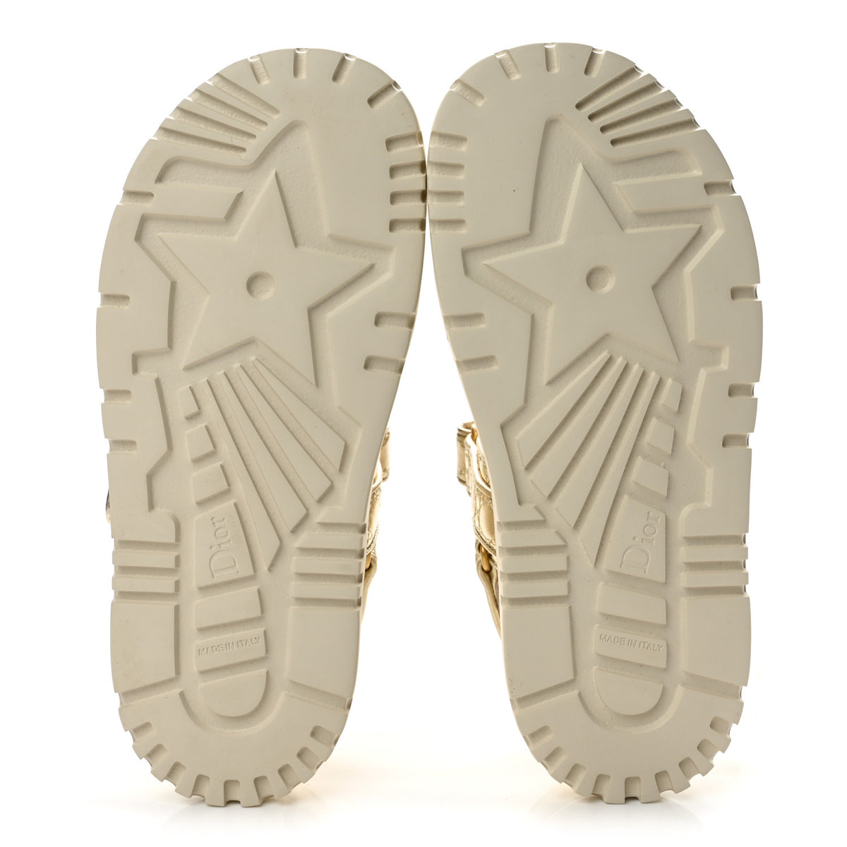 Christian Dior Laminated Sheepskin Cannage Dioract Sandals 39.5 Pale Gold 6 of 11