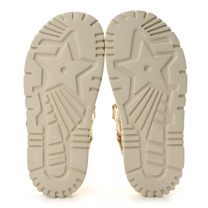 Christian Dior Laminated Sheepskin Cannage Dioract Sandals 39.5 Pale Gold 6 of 11