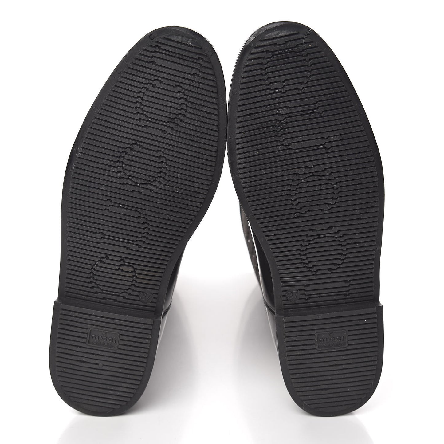 Rubber Monogram Knee High Rain Boots 37 Black