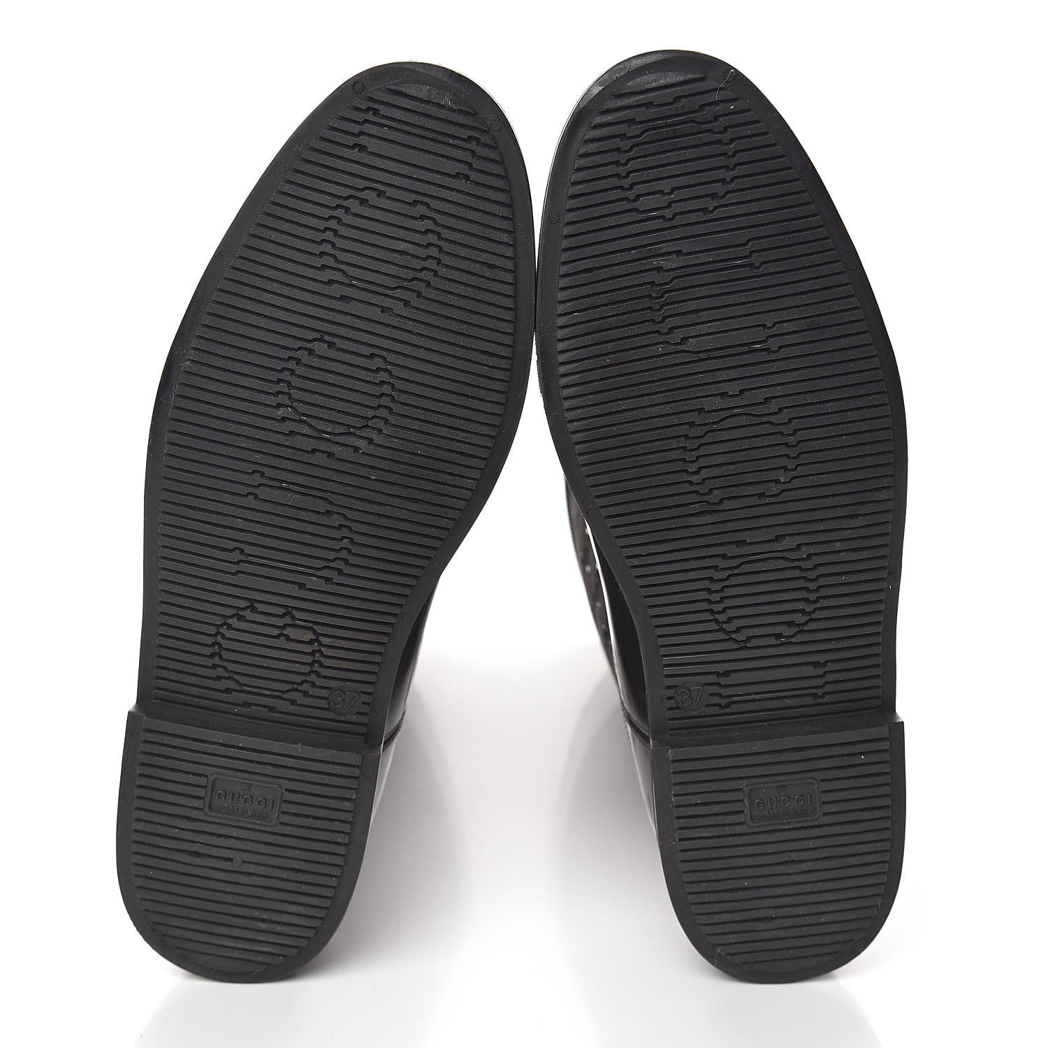 Gucci Rubber Monogram Knee High Rain Boots 37 Black 6 of 12