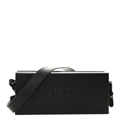 Fendi Vitello Grace Light Logo Horizontal Box Crossbody Bag Black 1 of 11