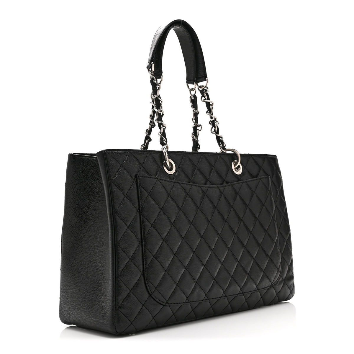 Chanel Caviar Quilted XL Grand Shopping Tote GST Black 3 of 11