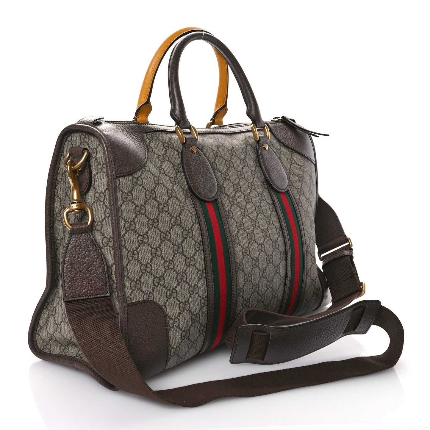 Soft GG Supreme Monogram Web Neo Vintage Duffle Bag Beige New Acero Crop
