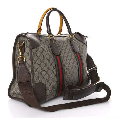 Gucci Soft GG Supreme Monogram Web Neo Vintage Duffle Bag Beige New Acero Crop 3 of 10