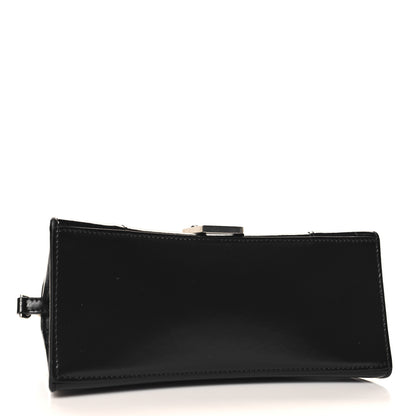 Balenciaga Box Calfskin Graffiti Logo Hourglass Top Handle Bag XS Black Silver 4 of 13