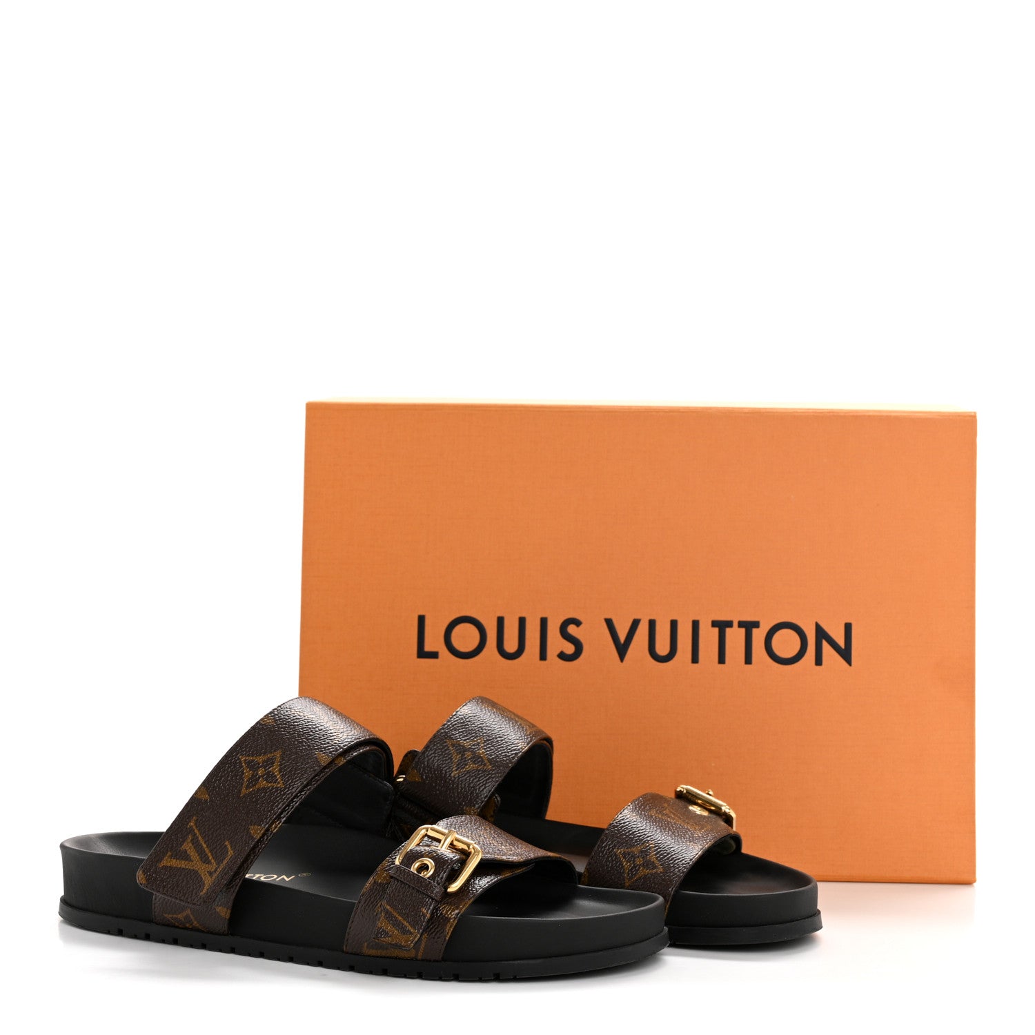 Louis Vuitton Monogram Bom Dia Mule Sandals 39 Black 10 of 10