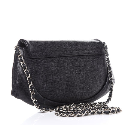 Chanel Caviar Half Moon Wallet On Chain WOC Black 3 of 11