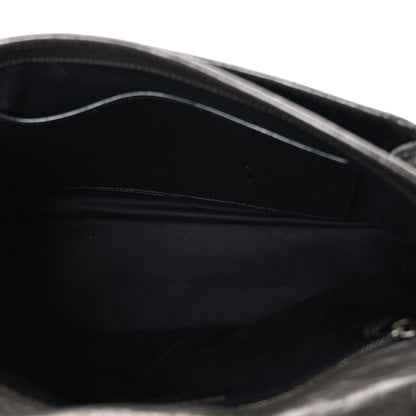 Saint Laurent Crinkled Calfskin Matelasse Monogram Medium Niki Chain Satchel Storm 5 of 12