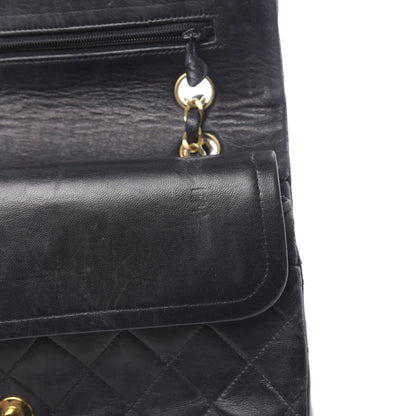 Chanel Lambskin Quilted Medium Double Flap Black 9 of 17