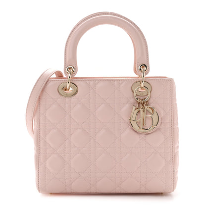 Christian Dior Lambskin Cannage Medium Lady Dior Light Pink 1 of 15
