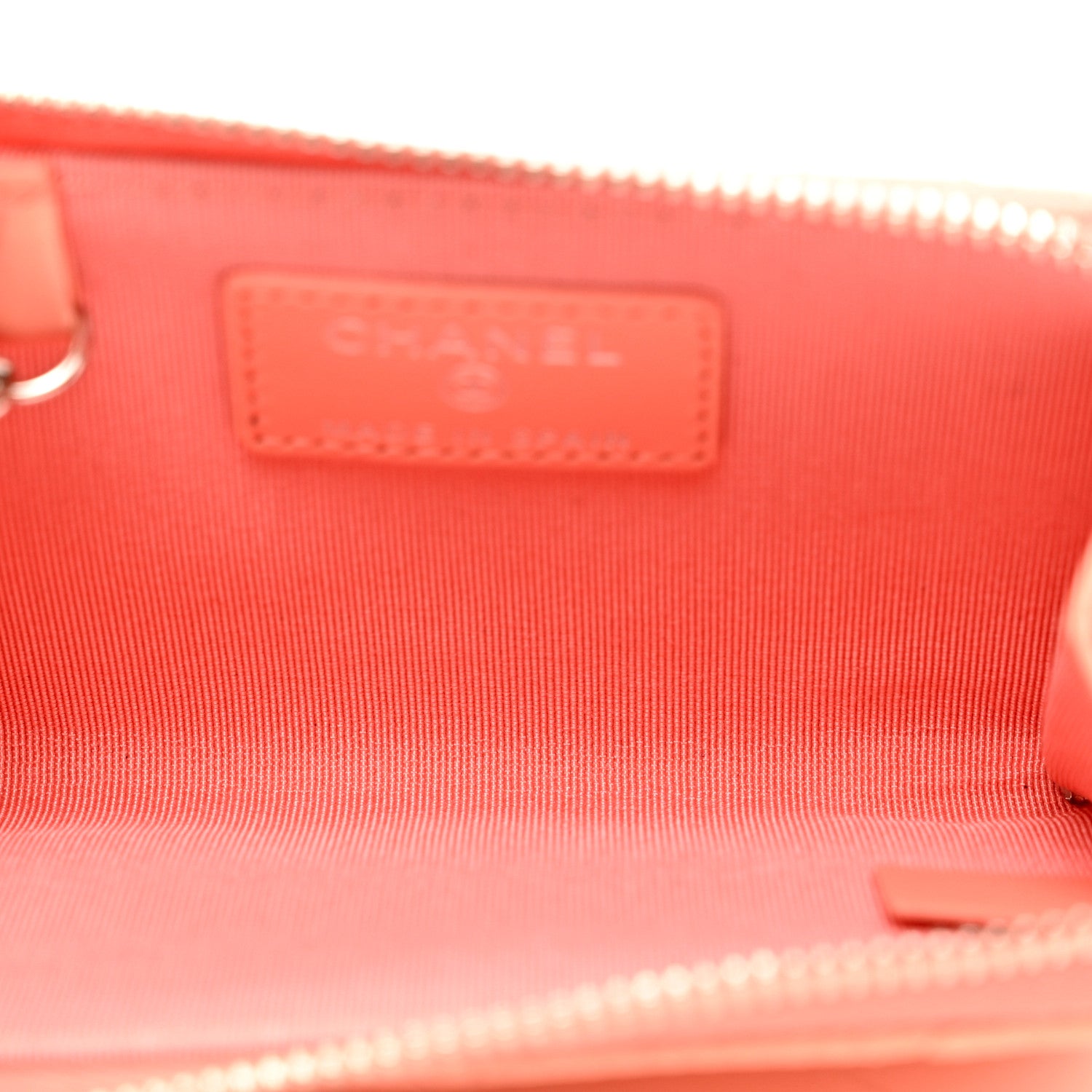 Chanel Caviar Quilted Zipped Key Holder Case Coral 5 of 7